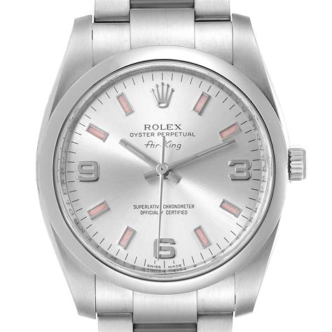 rolex air king pink markers|rolex air king 114200 price.